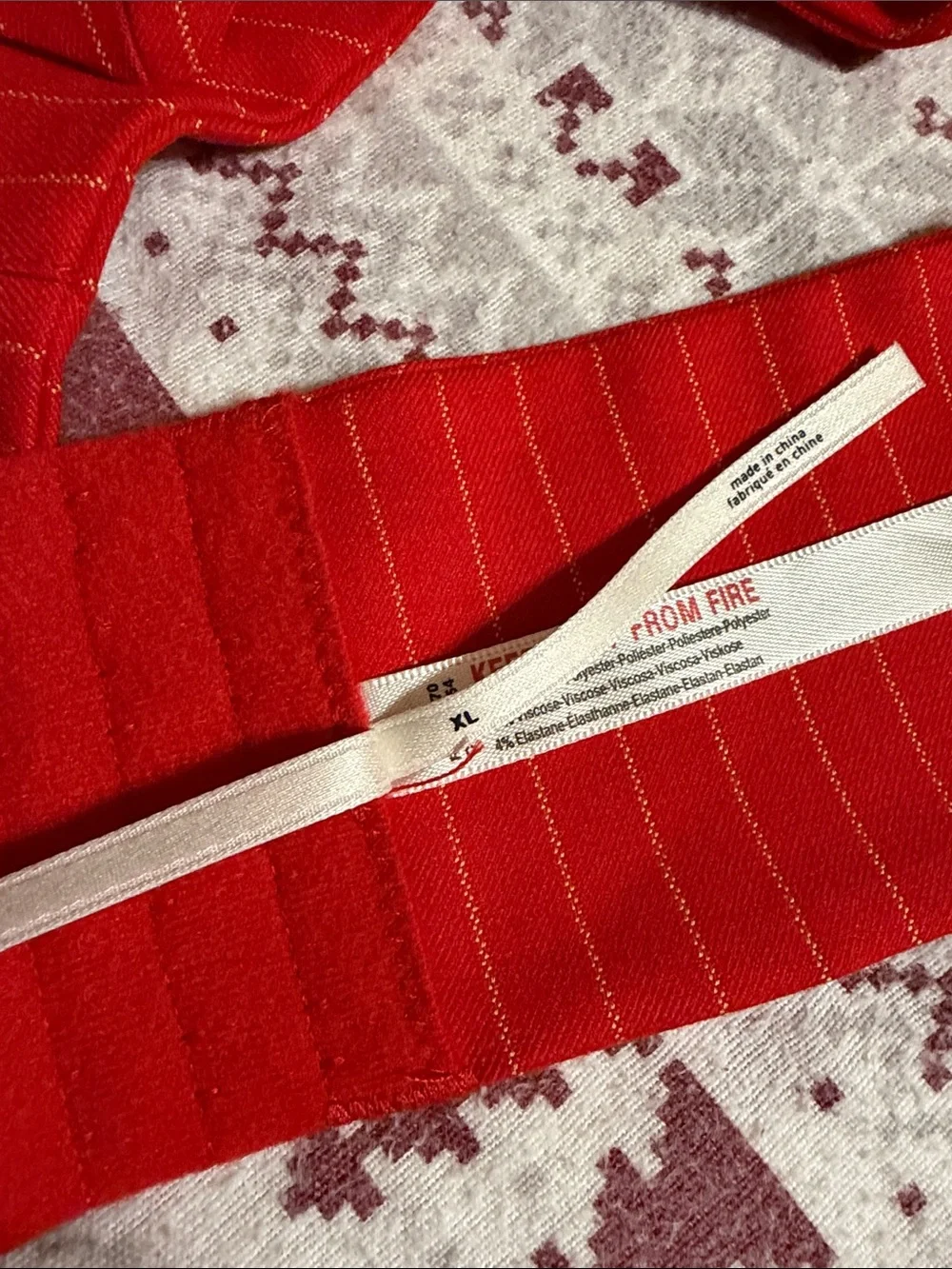 Anthropologie Red Pinstripe Halter Bandeau Top